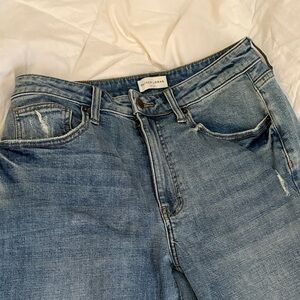 Oliver Logan Madison Light Blue wide Leg Jeans. Distressing on back pockets